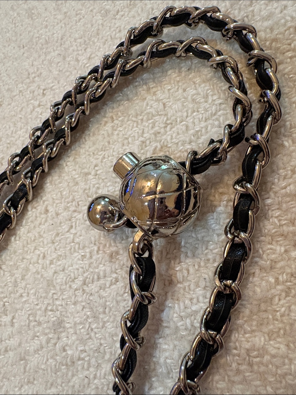 New Adjustable Ball-Metal and Lesther Handbag strap